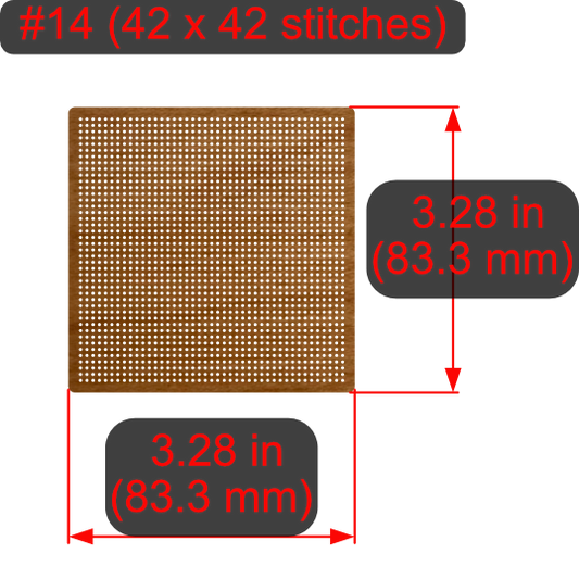 Cross-Stitch Wooden Rectangle Blank (#14 42x42 stitches) with Rounded Corners