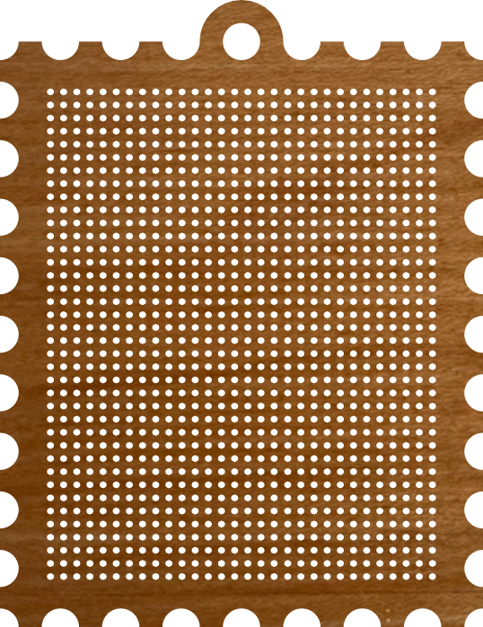 Cross-Stitch Wooden Stamp Blank (#18 29x37 stitches)