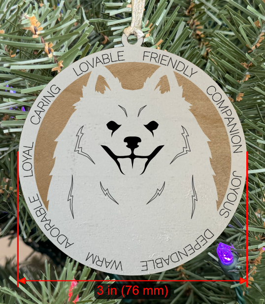 Dog Breed Ornament "American Eskimo (Eski)"