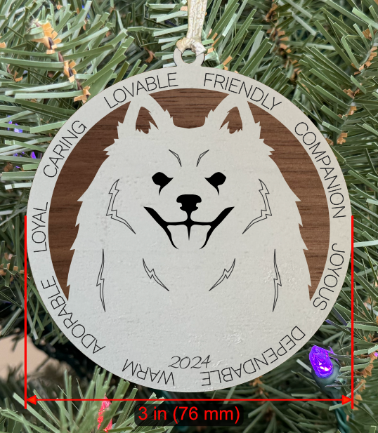 Dog Breed Ornament "American Eskimo (Eski)"