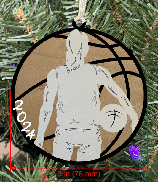 Basketball Ornament (Female, Two Layer) without Personalizations