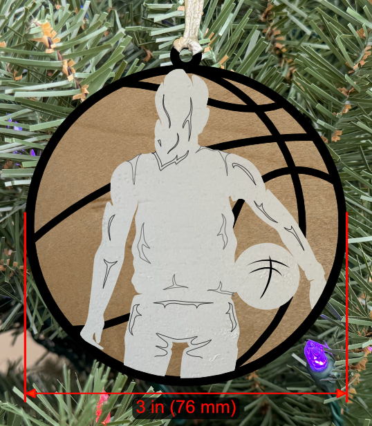 Basketball Ornament (Female, Two Layer) without Personalizations