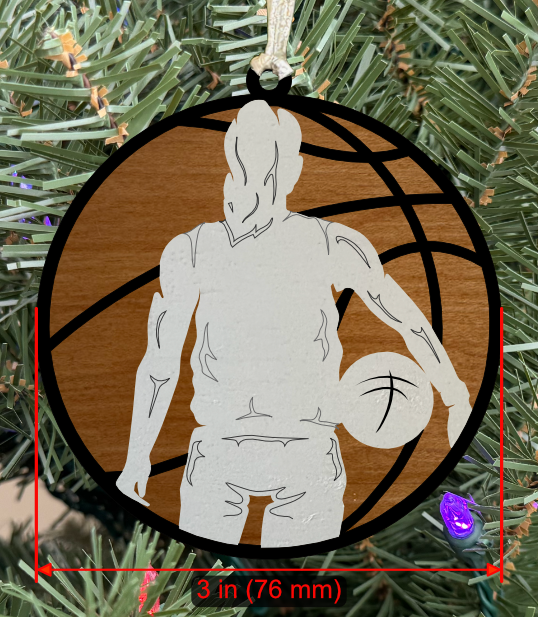 Basketball Ornament (Female, Two Layer) without Personalizations