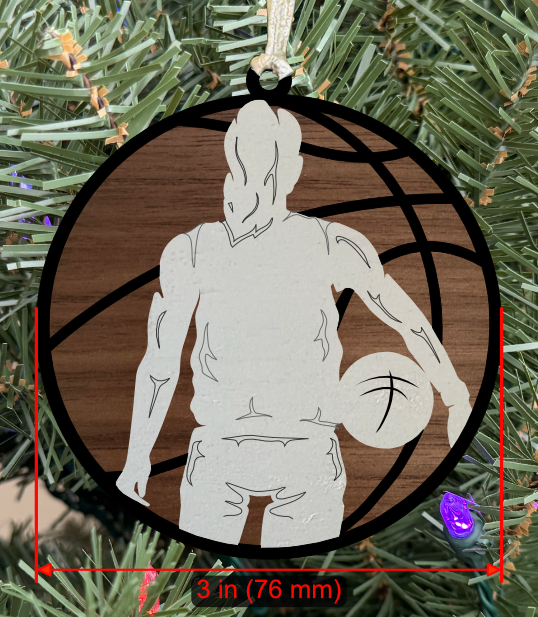 Basketball Ornament (Female, Two Layer) without Personalizations