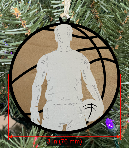 Basketball Ornament (Male, Two Layer) without Personalizations