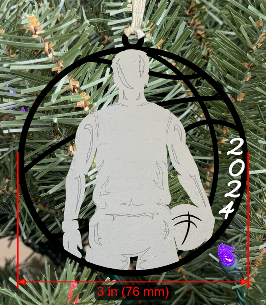 Basketball Ornament (Male, Single Layer) without Personalizations