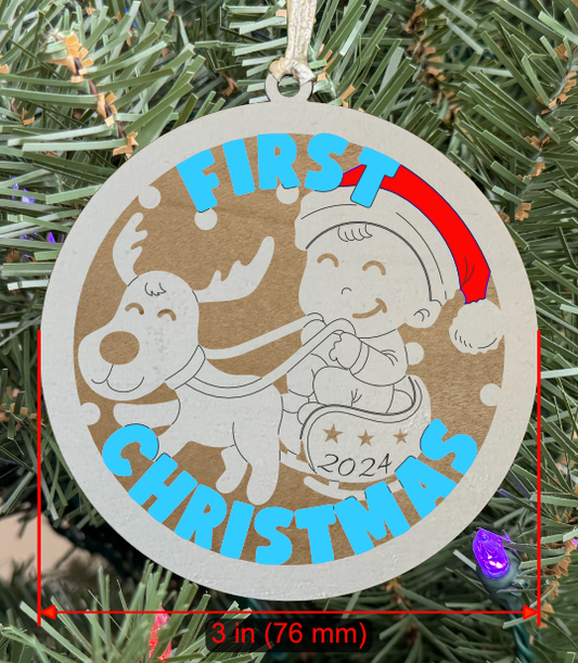 Milestones and Memories: "First Christmas" (Boy)