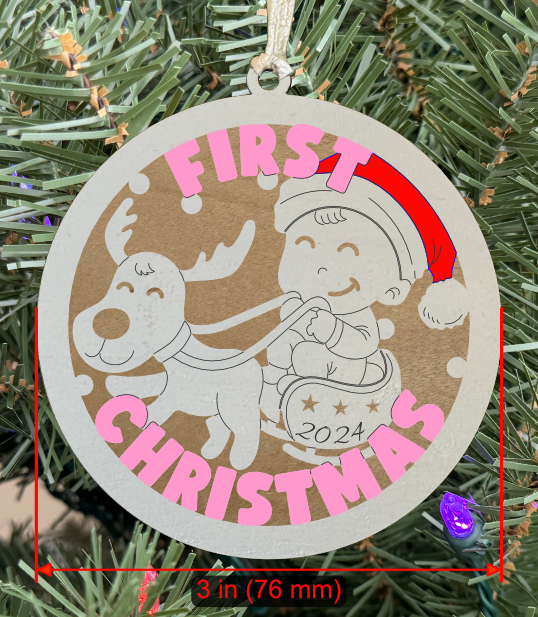 Milestones and Memories: "First Christmas" (Girl)