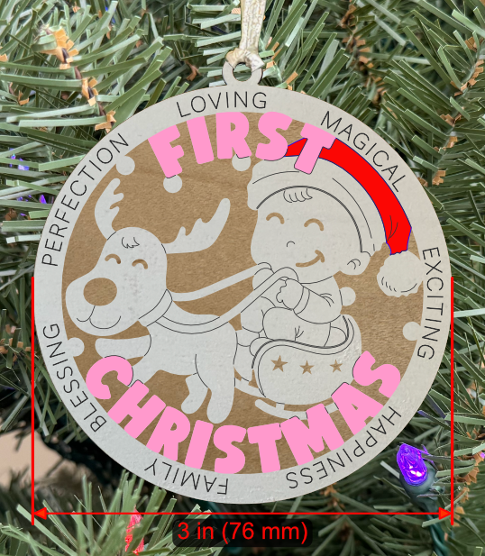 Milestones and Memories: "First Christmas" (Girl)