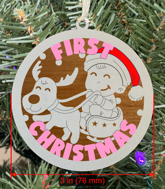 Milestones and Memories: "First Christmas" (Girl)