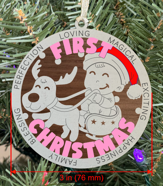 Milestones and Memories: "First Christmas" (Girl)