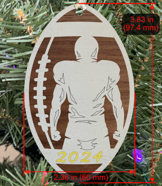 Football Ornament (Male, Two Layer) without Personalizations