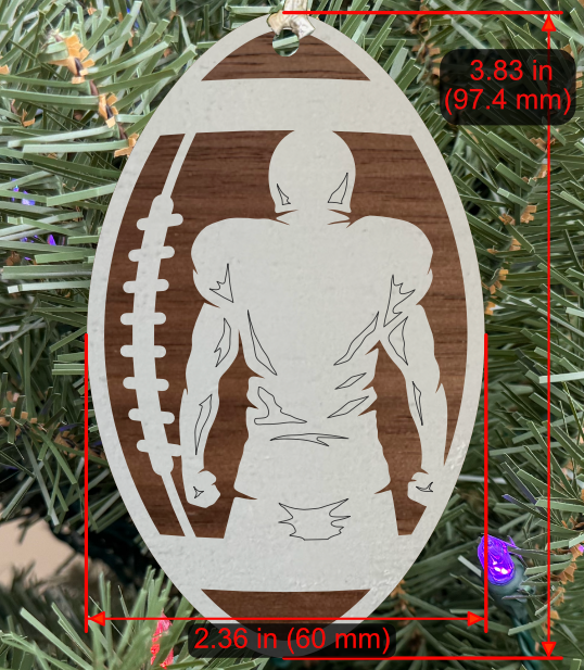 Football Ornament (Male, Two Layer) without Personalizations