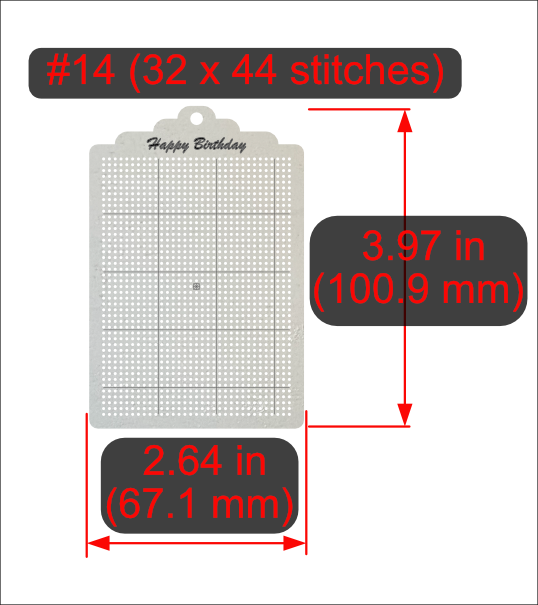 Cross-Stitch Wooden Gift Tag Blank (#14 32x44 stitches)