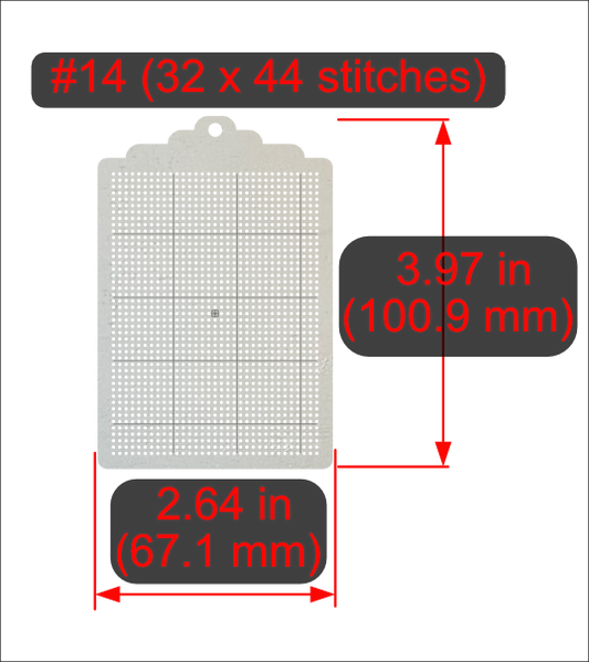 Cross-Stitch Wooden Gift Tag Blank (#14 32x44 stitches)