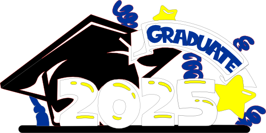 Graduation "2025 Graduate with Mortarboard" Table Display