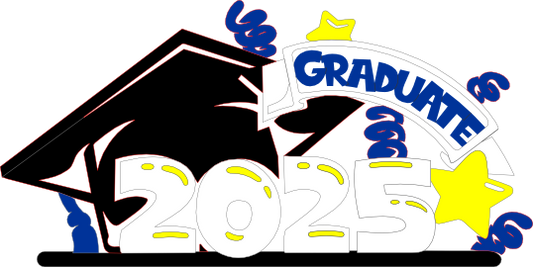 Graduation "2025 Graduate with Mortarboard" Table Display