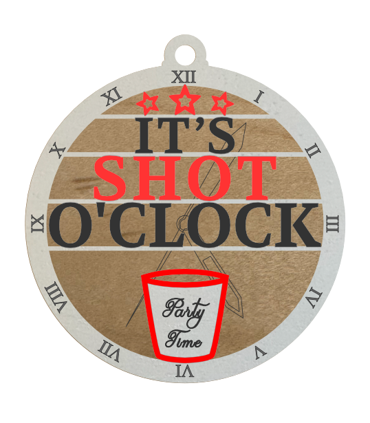 Shot O'Clock Party Ornament (D0001.000)
