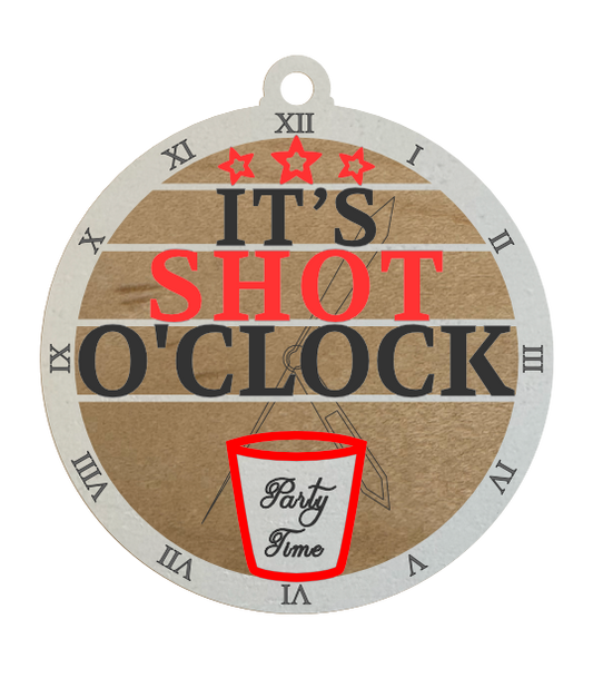 Shot O'Clock Party Ornament (D0001.000)