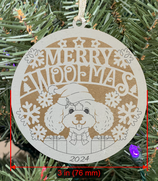 Holiday Pet (Dog) Ornament "Merry Woofmas"