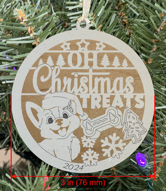 Holiday Pet (Dog) Ornament "Oh Christmas Treats"