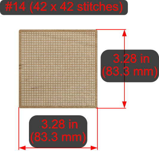 Cross-Stitch Wooden Rectangle Blank (#14 42x42 stitches) with Rounded Corners