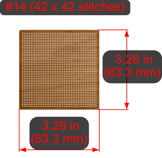 Cross-Stitch Wooden Rectangle Blank (#14 42x42 stitches) with Rounded Corners