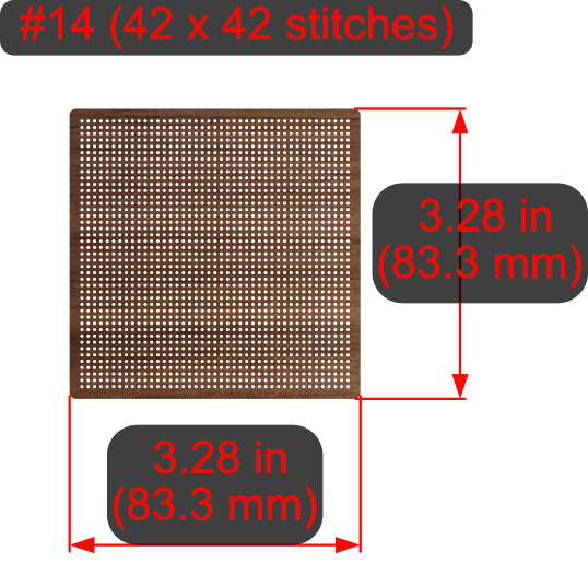 Cross-Stitch Wooden Rectangle Blank (#14 42x42 stitches) with Rounded Corners
