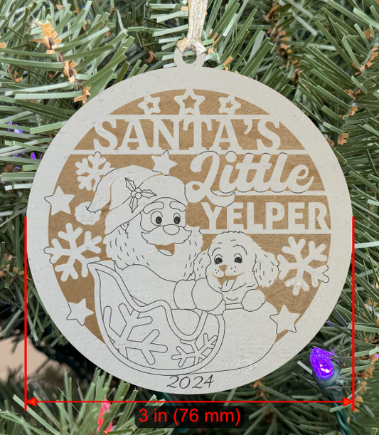 Holiday Pet (Dog) Ornament "Santa's Little Yelper"