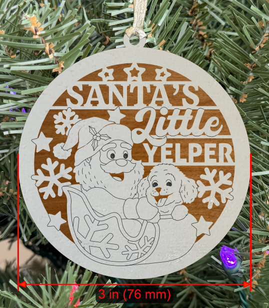 Holiday Pet (Dog) Ornament "Santa's Little Yelper"