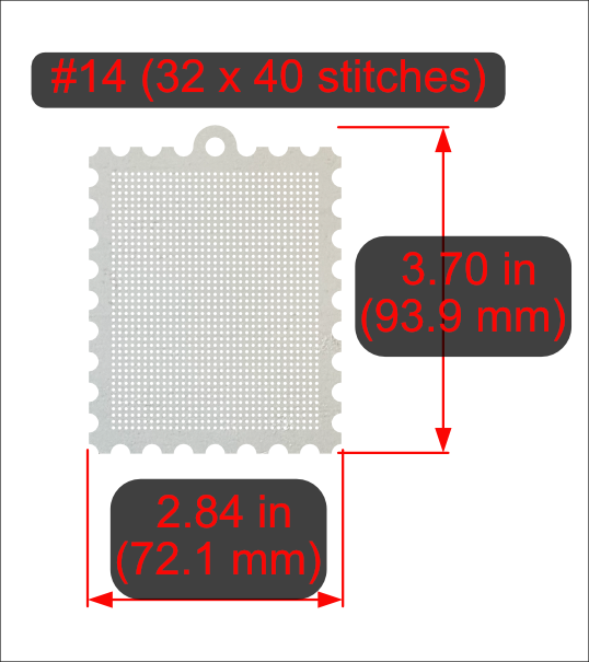 Cross-Stitch Wooden Stamp Blank (#14 32x40 stitches)