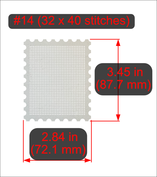 Cross-Stitch Wooden Stamp Blank (#14 32x40 stitches)