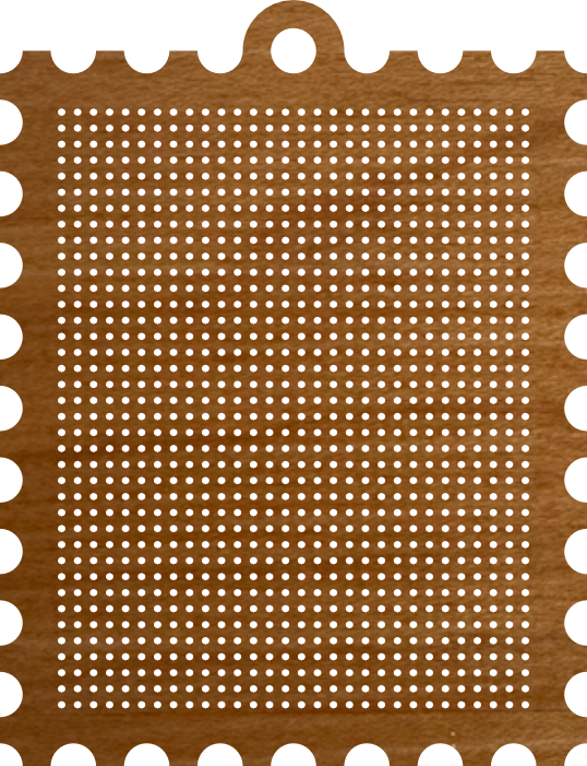 Cross-Stitch Wooden Stamp Blank (#14 29x37 stitches)