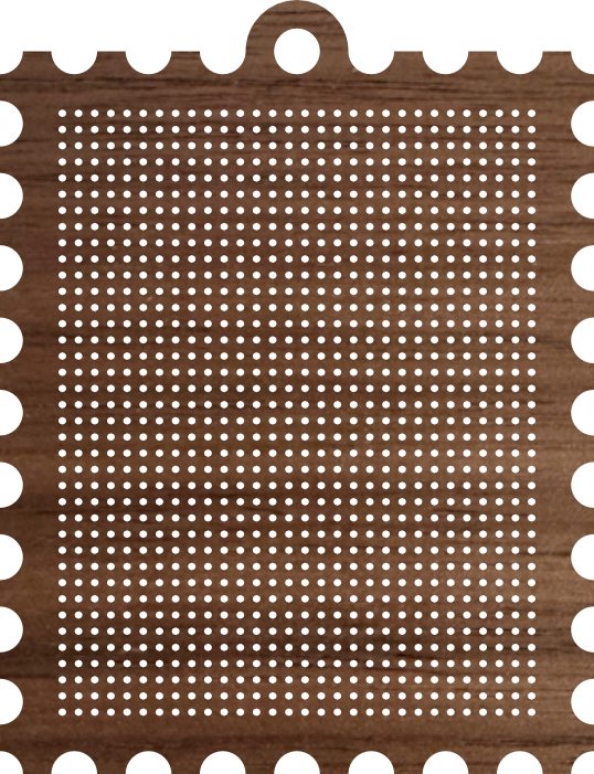 Cross-Stitch Wooden Stamp Blank (#14 29x37 stitches)