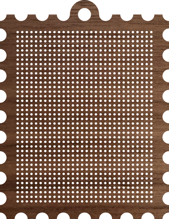 Cross-Stitch Wooden Stamp Blank (#18 29x37 stitches)